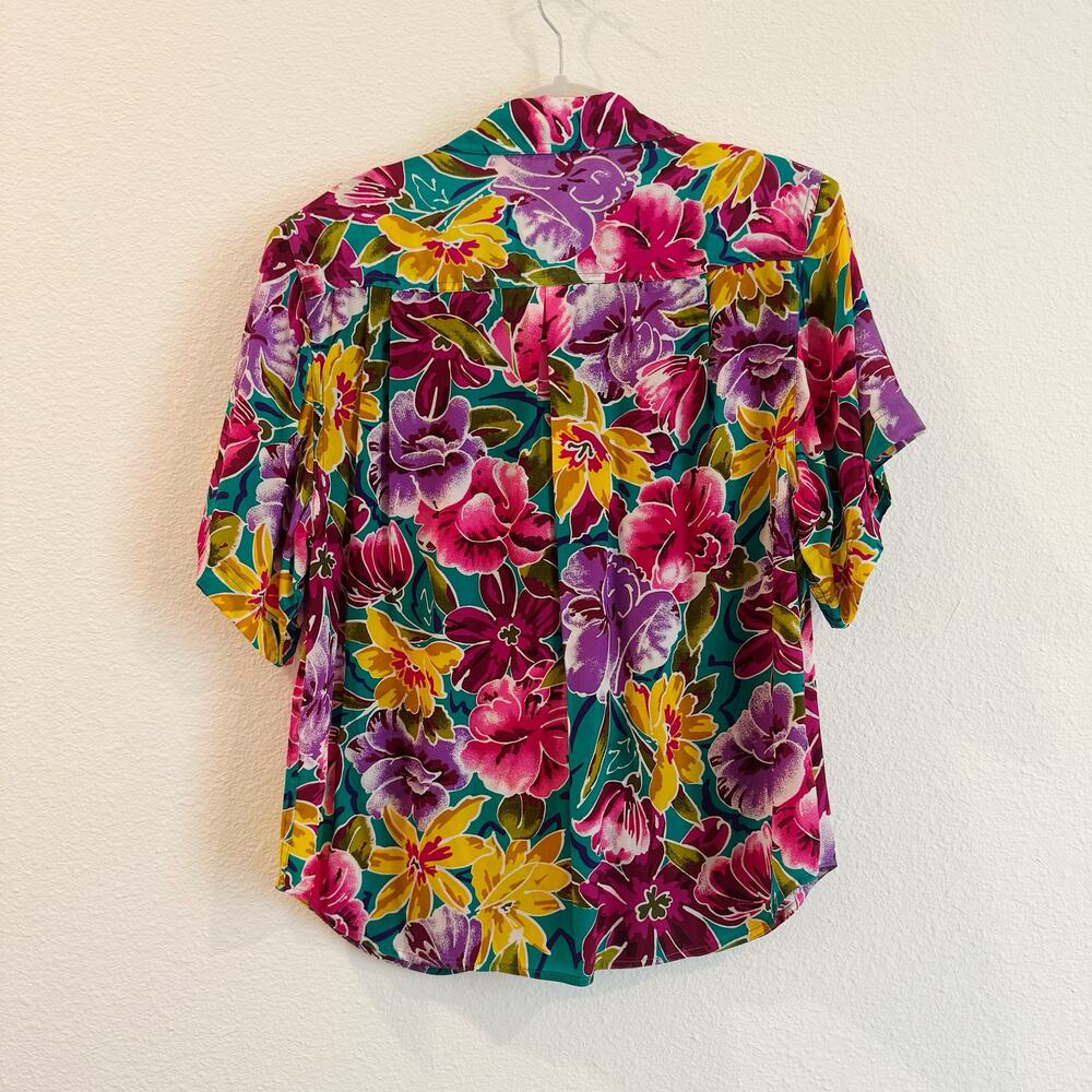 Vintage Christian Dior Floral Vacation Shirt & Pants Set 100% Cotton Size 12/14 - Picture 4 of 9